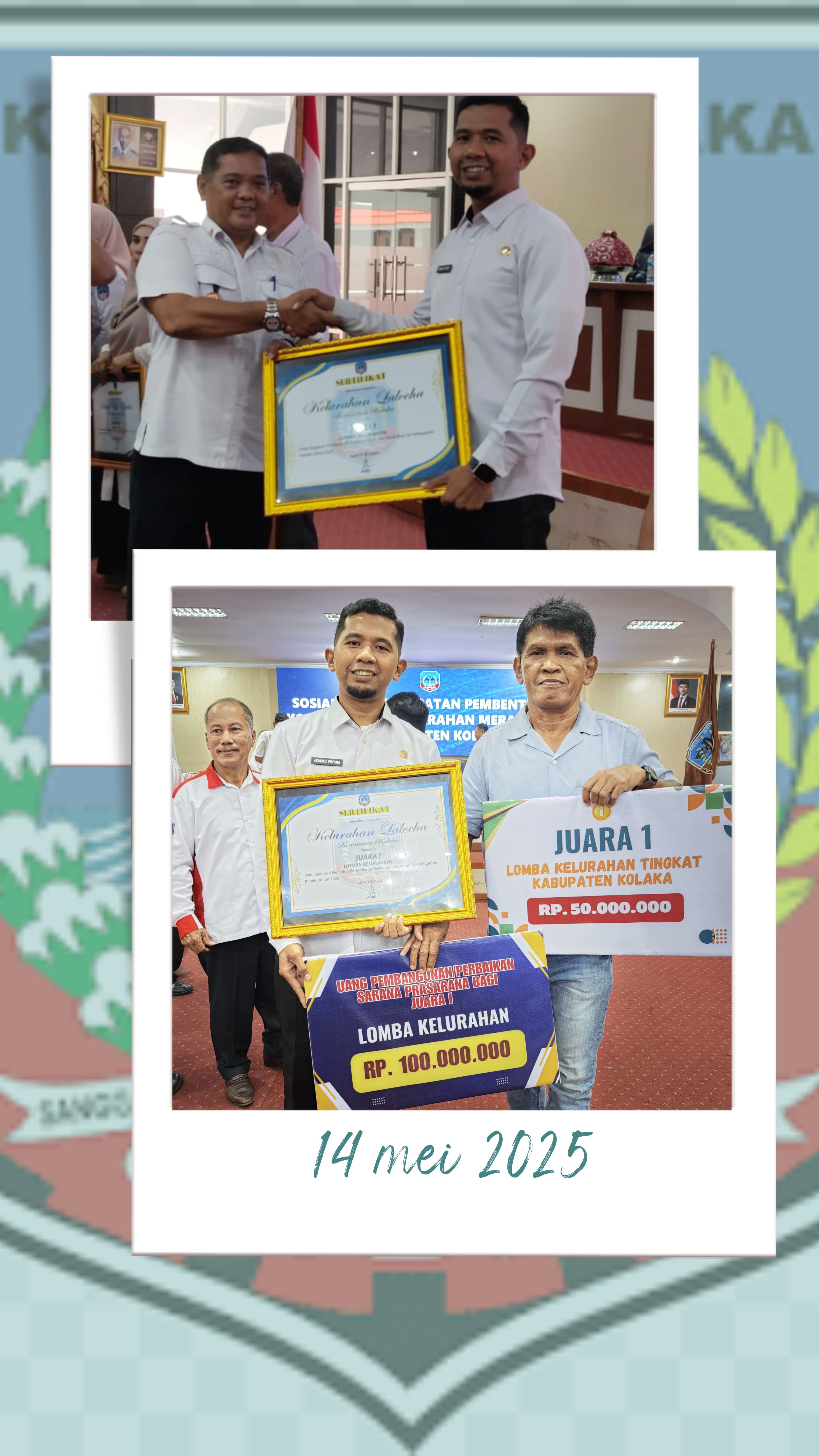 Kelurahan Laloeha Juara 1 Lomba Kelurahan Tingkat Kab. Kolaka Tahun 2025